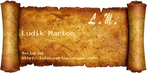 Ludik Martos névjegykártya